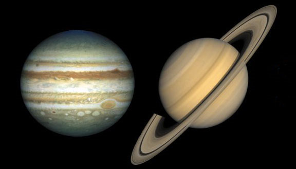 Saturna un Jupitera mijiedarbība